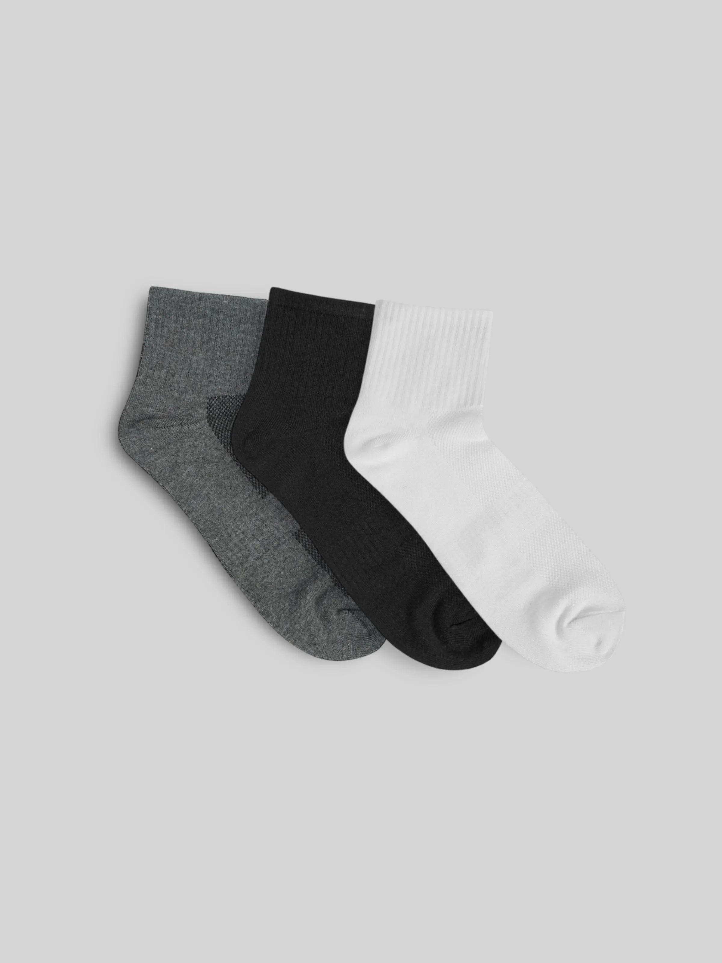 Basic Cushion 3-Pack Crew Socks