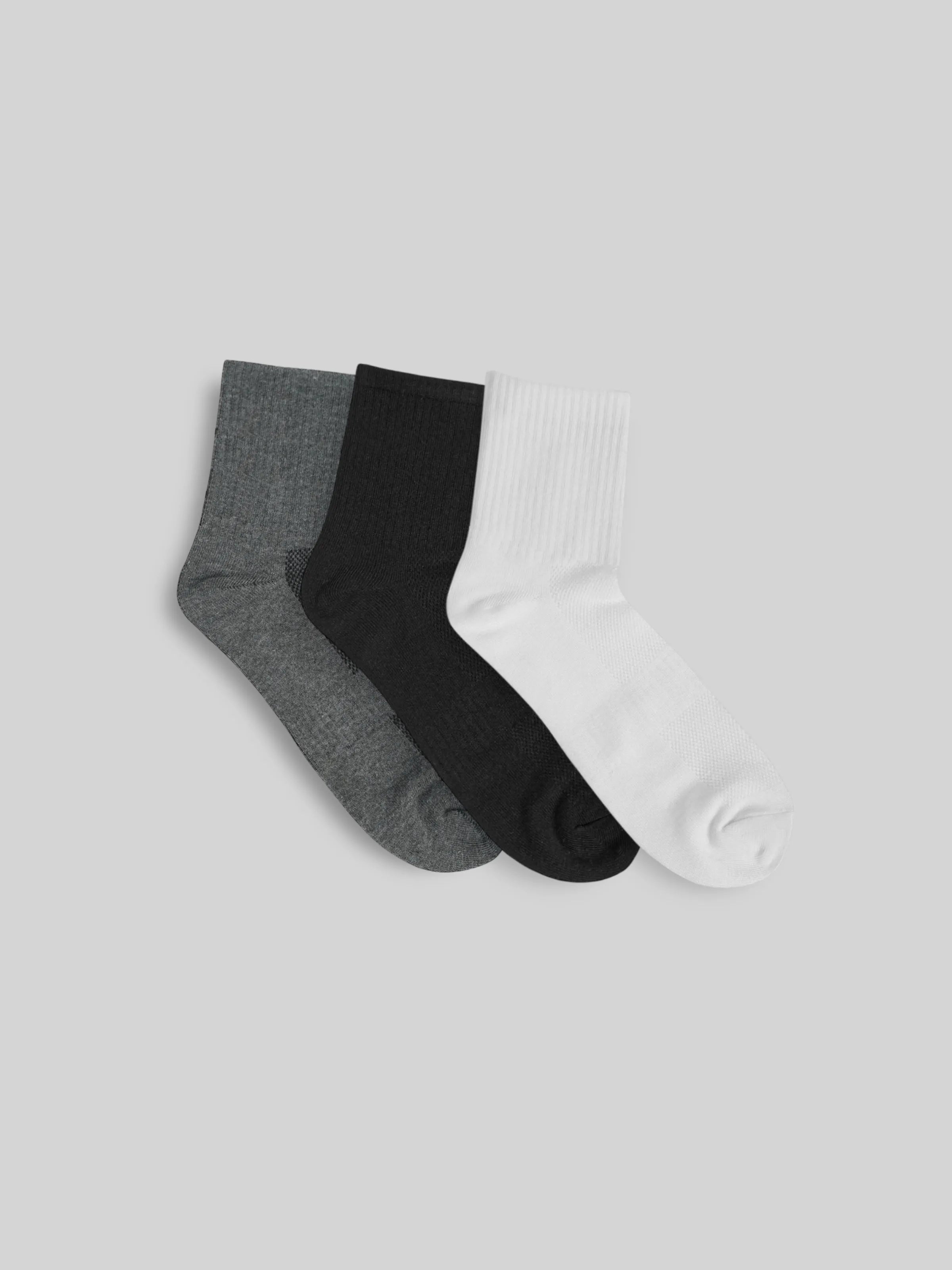Basic Cushion 3-Pack High Crew Socks