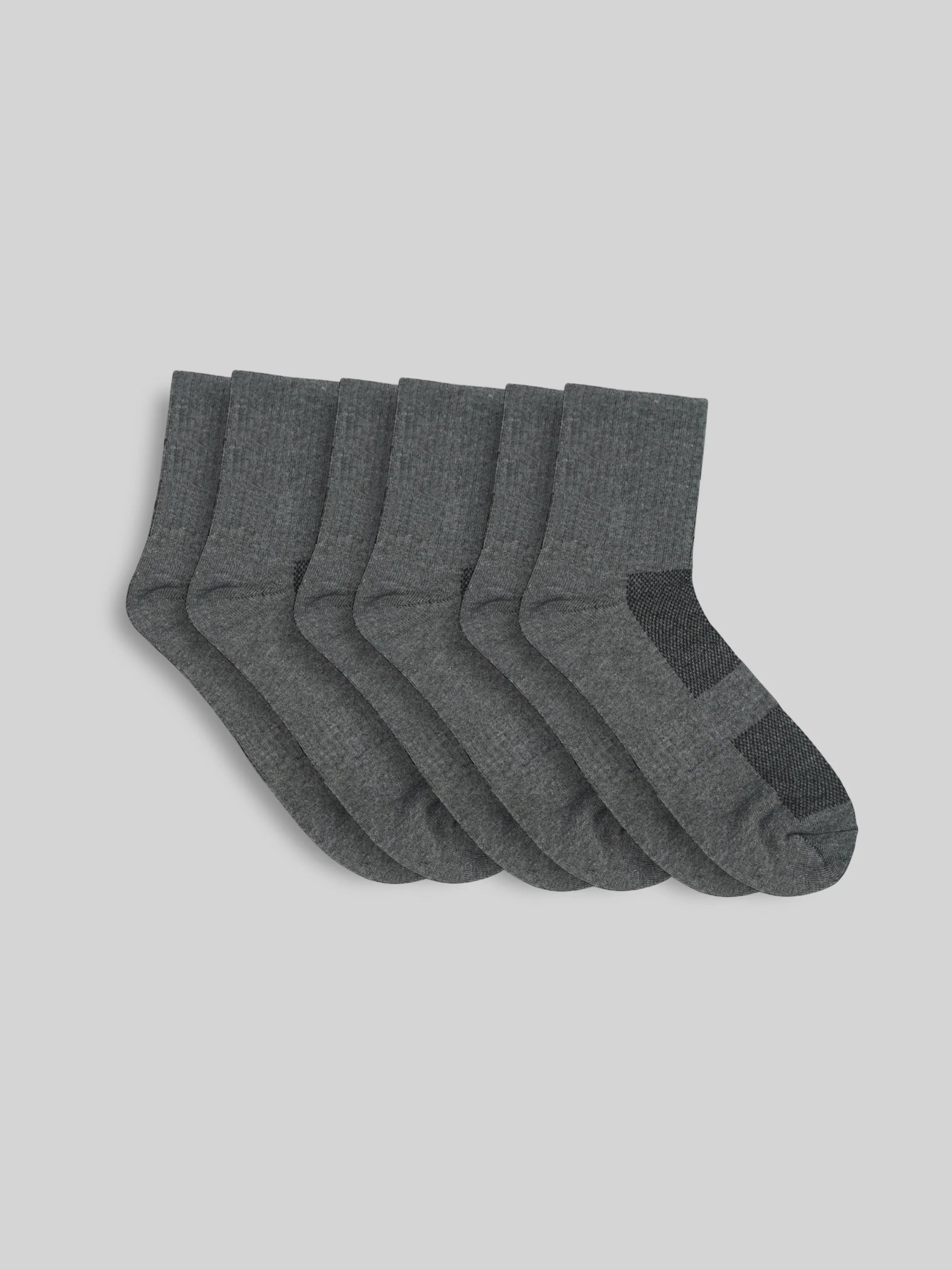 Basic Cushion 6-Pack High Crew Socks